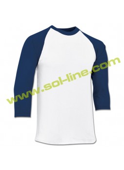 Cotton Base Ball 3.4Sleeve T-Shirts